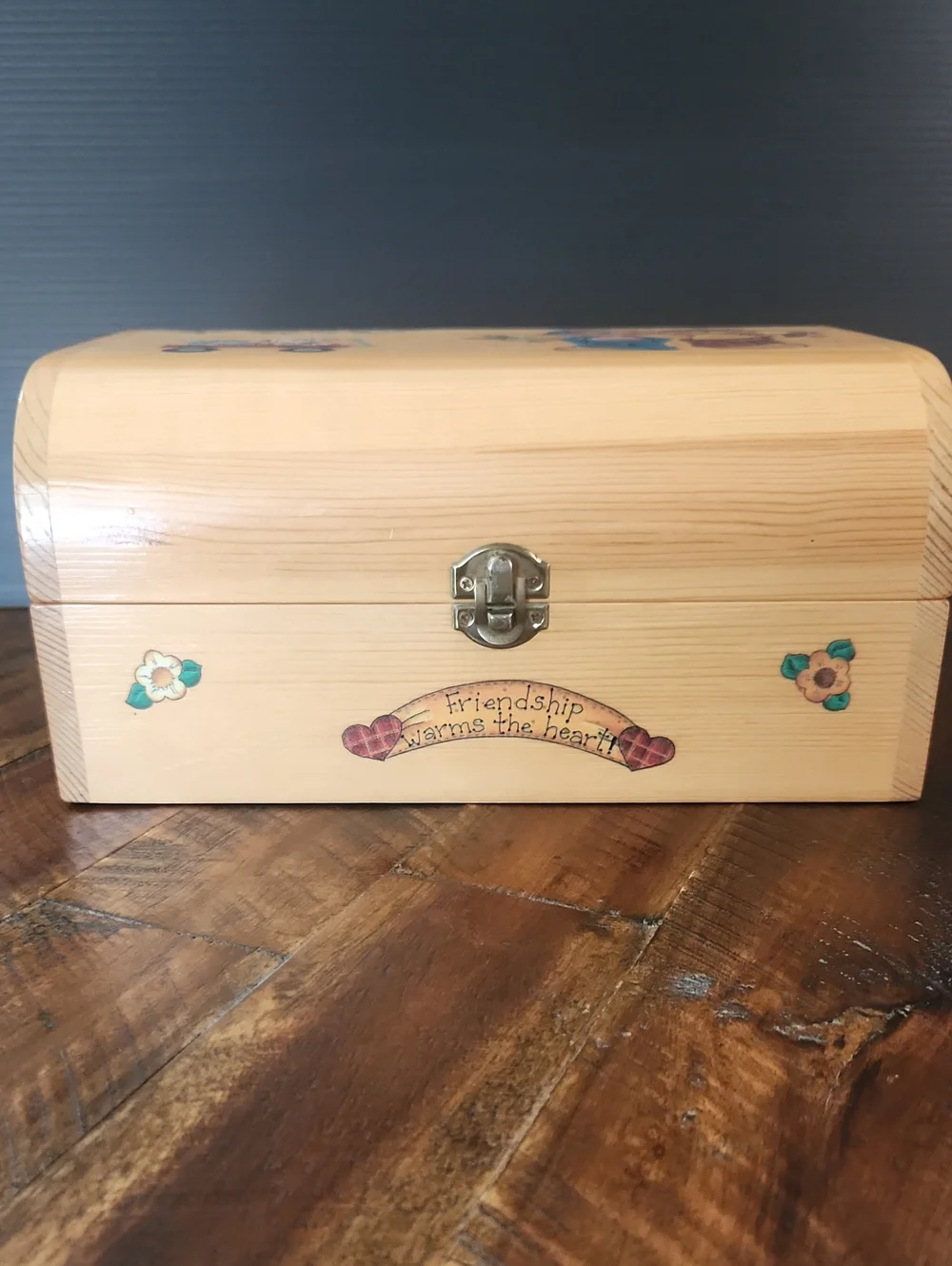 Wooden Friendship Keepsake Box - Natural Finish